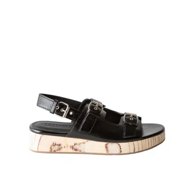 Fortress Women's Leja Flatform Sandal Gloss Black Nappa