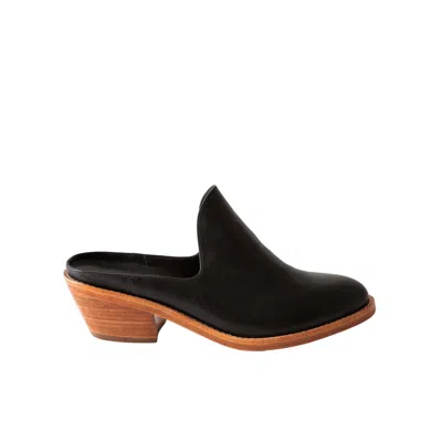 Fortress Women's Michelle Heeled Mule Black Nappa