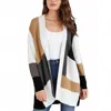 Fortune & Ivy Stitch Fix Colorblock Cardigan Sweater In Beige/black In Multi