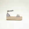 Fortune Dynamic Women's Beloved Jute Espadrille Sandals In Grey In Grey