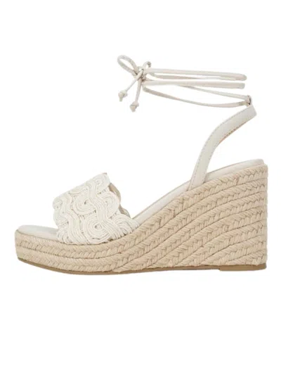 Fortune Dynamic Women's Espadrille Ankle Strap Wedge In Off White