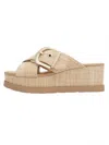 Fortune Dynamic Women's Platform Cross Strap Sandals In Natural In Neutral