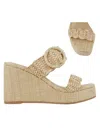Fortune Dynamic Women's Raffia Platform Wedges In Natural