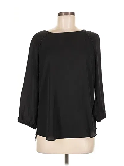 Pre-owned Fortune + Ivy 3/4 Sleeve Blouse In Black