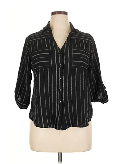 Pre-owned Fortune + Ivy 3/4 Sleeve Blouse In Black