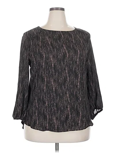 Pre-owned Fortune + Ivy 3/4 Sleeve Blouse In Black