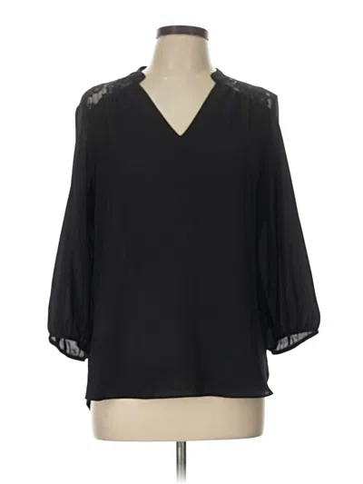Pre-owned Fortune + Ivy 3/4 Sleeve Blouse In Black