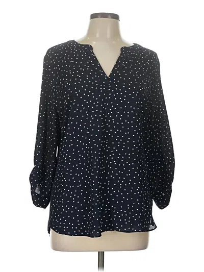 Pre-owned Fortune + Ivy 3/4 Sleeve Blouse In Black