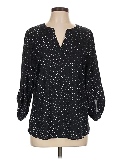 Pre-owned Fortune + Ivy 3/4 Sleeve Blouse In Black