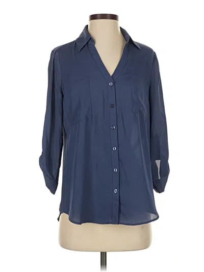 Pre-owned Fortune + Ivy 3/4 Sleeve Blouse In Blue
