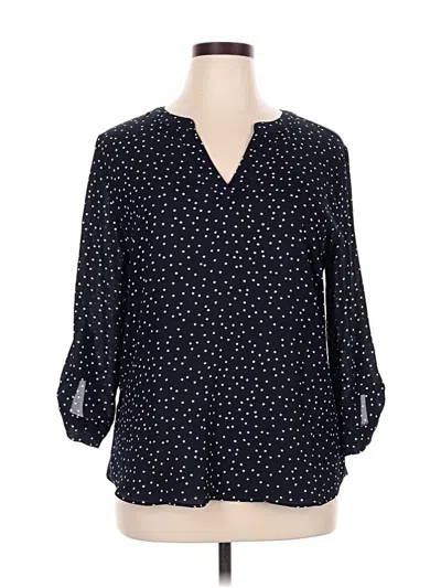 Pre-owned Fortune + Ivy 3/4 Sleeve Blouse In Blue