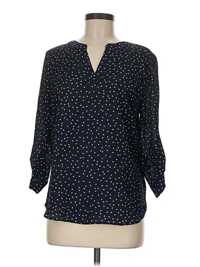 Pre-owned Fortune + Ivy 3/4 Sleeve Blouse In Blue