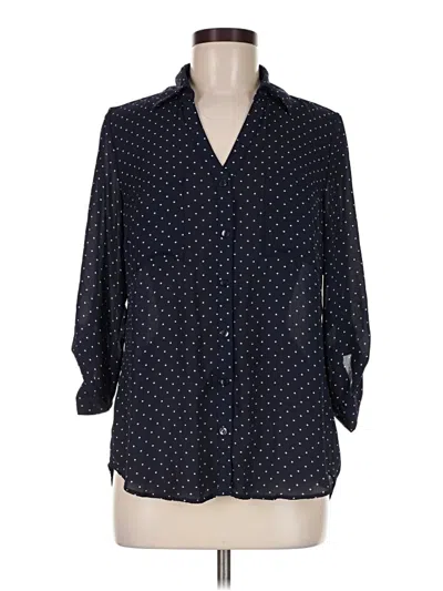 Pre-owned Fortune + Ivy 3/4 Sleeve Blouse In Blue