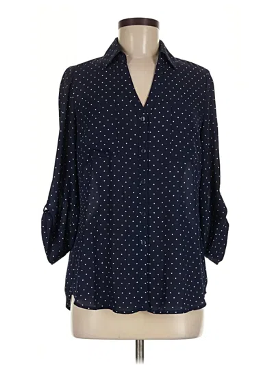 Pre-owned Fortune + Ivy 3/4 Sleeve Blouse In Blue