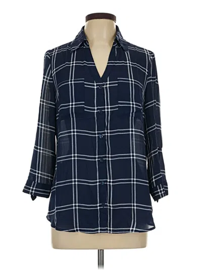 Pre-owned Fortune + Ivy 3/4 Sleeve Blouse In Blue