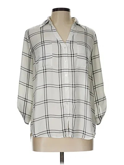 Pre-owned Fortune + Ivy 3/4 Sleeve Blouse In Gray