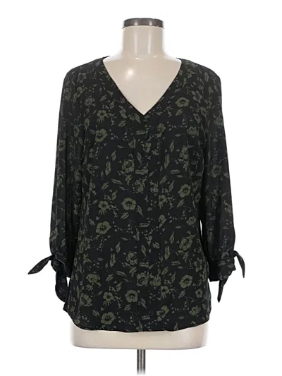 Pre-owned Fortune + Ivy 3/4 Sleeve Blouse In Green