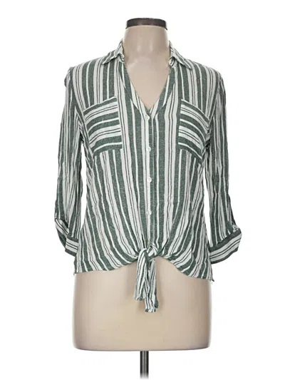 Pre-owned Fortune + Ivy 3/4 Sleeve Blouse In Green