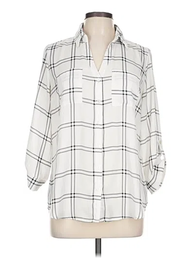 Pre-owned Fortune + Ivy 3/4 Sleeve Blouse In Ivory