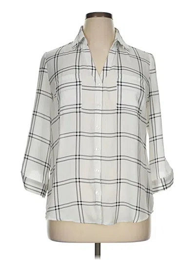 Pre-owned Fortune + Ivy 3/4 Sleeve Blouse In Ivory