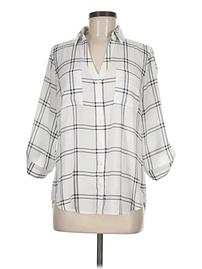 Pre-owned Fortune + Ivy 3/4 Sleeve Blouse In Ivory
