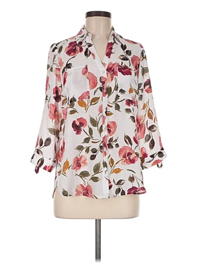 Pre-owned Fortune + Ivy 3/4 Sleeve Blouse In Ivory