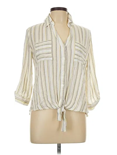 Pre-owned Fortune + Ivy 3/4 Sleeve Blouse In Ivory