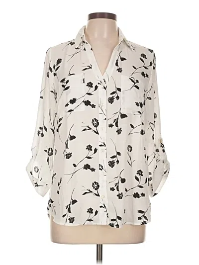 Pre-owned Fortune + Ivy 3/4 Sleeve Blouse In Ivory