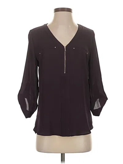 Pre-owned Fortune + Ivy 3/4 Sleeve Blouse In Purple