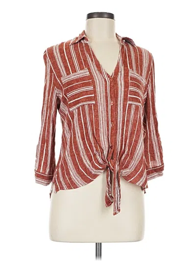 Pre-owned Fortune + Ivy 3/4 Sleeve Blouse In Red