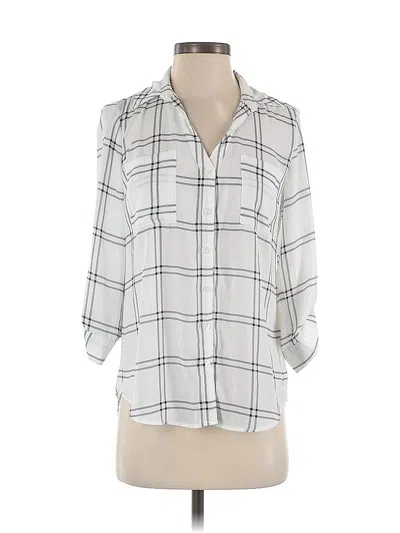 Pre-owned Fortune + Ivy 3/4 Sleeve Blouse In White