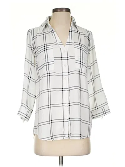 Pre-owned Fortune + Ivy 3/4 Sleeve Blouse In White