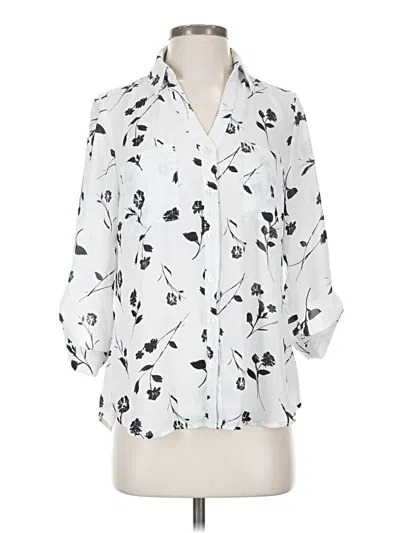 Pre-owned Fortune + Ivy 3/4 Sleeve Blouse In White