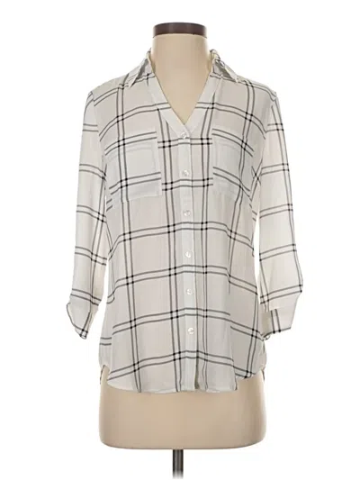 Pre-owned Fortune + Ivy 3/4 Sleeve Blouse In White