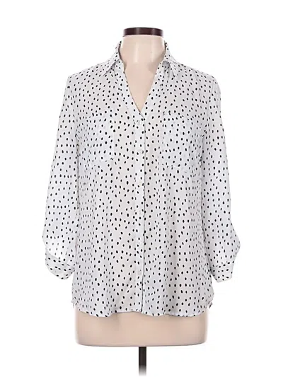 Pre-owned Fortune + Ivy 3/4 Sleeve Blouse In White