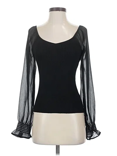 Pre-owned Fortune + Ivy 3/4 Sleeve T-shirt In Black