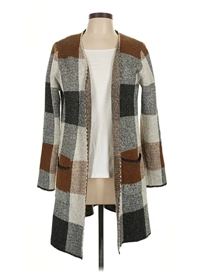 Pre-owned Fortune + Ivy Cardigan Sweater In Brown