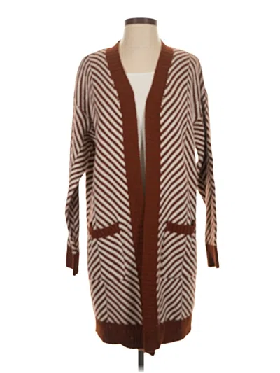 Pre-owned Fortune + Ivy Cardigan Sweater In Brown