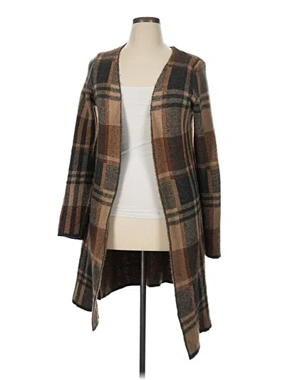 Pre-owned Fortune + Ivy Cardigan Sweater In Brown