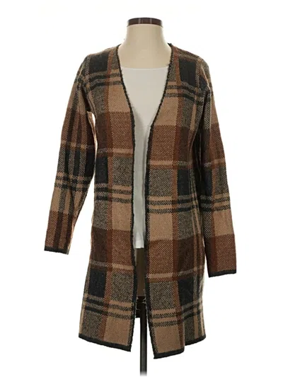 Pre-owned Fortune + Ivy Cardigan Sweater In Brown