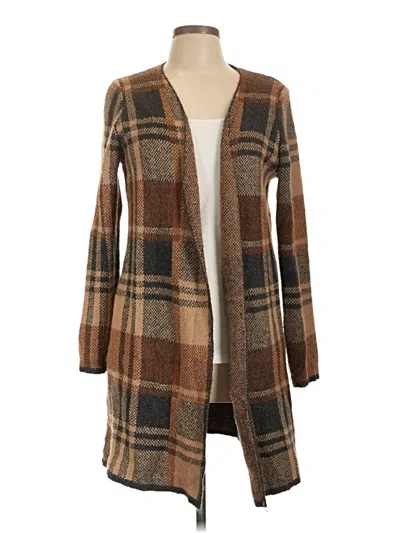 Pre-owned Fortune + Ivy Cardigan Sweater In Brown