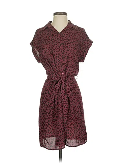 Pre-owned Fortune + Ivy Casual Dress In Burgundy