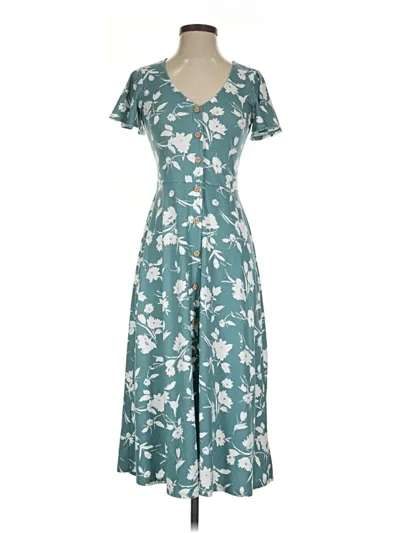 Pre-owned Fortune + Ivy Casual Dress In Teal