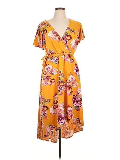 Pre-owned Fortune + Ivy Casual Dress In Yellow