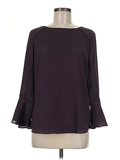 Pre-owned Fortune + Ivy Long Sleeve Blouse In Purple
