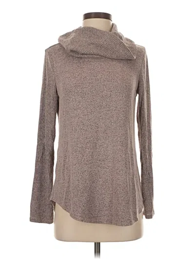 Pre-owned Fortune + Ivy Long Sleeve Top Gray Cowl Neck Tops