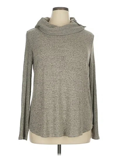 Pre-owned Fortune + Ivy Long Sleeve Top Gray Cowl Neck Tops