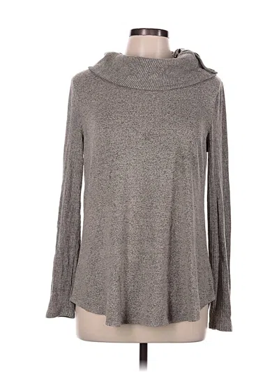 Pre-owned Fortune + Ivy Long Sleeve Top Gray Cowl Neck Tops