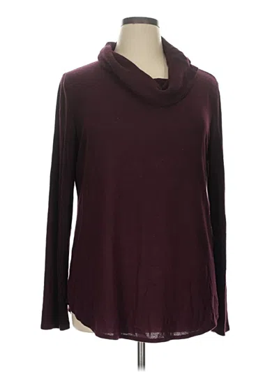 Pre-owned Fortune + Ivy Long Sleeve Turtleneck In Burgundy