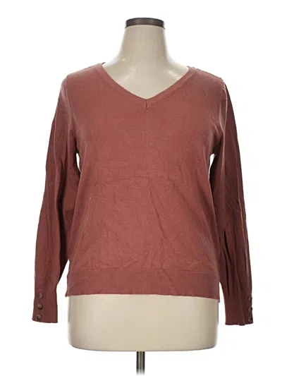 Pre-owned Fortune + Ivy Pullover Sweater In Brown